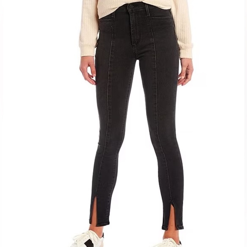 Joe’s Jeans The Icon Mid Rise Skinny Ankle Front Seam Black